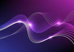 fond de vecteur abstrait moderne de lignes d'onde fluide dégradé violet et bleu. concept d'illustration de technologie futuriste.