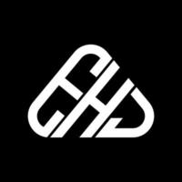 conception créative du logo de lettre ehj avec graphique vectoriel, logo ehj simple et moderne en forme de triangle rond. vecteur