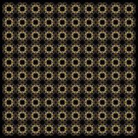 ligne élégante, motif floral et cercle fond doré vecteur