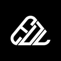 création de logo de lettre edl avec graphique vectoriel, logo edl simple et moderne en forme de triangle rond. vecteur
