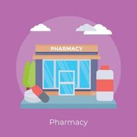 concepts de pharmacie à la mode vecteur