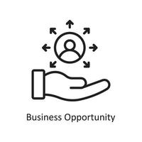 illustration de conception d'icône de contour de vecteur d'opportunité d'affaires. symbole des affaires et des finances sur fond blanc fichier eps 10