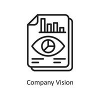 illustration de conception d'icône de contour de vecteur de vision d'entreprise. symbole des affaires et des finances sur fond blanc fichier eps 10