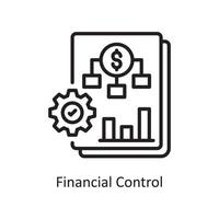 illustration de conception d'icône de contour de vecteur de contrôle financier. symbole des affaires et des finances sur fond blanc fichier eps 10