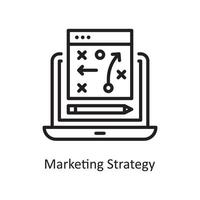 illustration de conception d'icône de contour de vecteur de stratégie de marketing. symbole des affaires et des finances sur fond blanc fichier eps 10