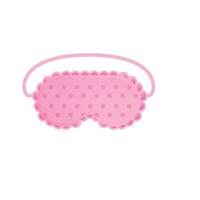 icône de masque de sommeil rétro rose, style cartoon vecteur