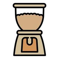 icône de moulin à café, style de contour vecteur