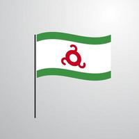 ingouchie agitant le drapeau vecteur