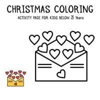 Livre d'activités de coloriage de Noël pour les enfants de moins de 3 ans vecteur