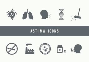 asthme Icons vecteur