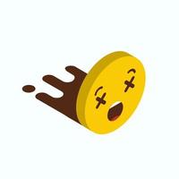 vecteur de conception icône emoji mort