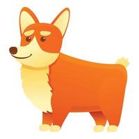 icône de chien corgi canin, style cartoon vecteur