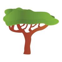 icône d'arbre safari, style dessin animé vecteur