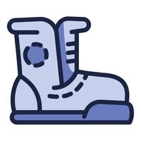 icône de chaussure de ski, style de contour vecteur