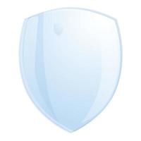icône de verre de protection résistant, style cartoon vecteur