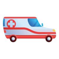 icône de voiture d'ambulance, style cartoon vecteur