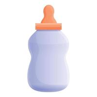 icône de bouteille de lait bébé en plastique, style cartoon vecteur