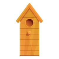 icône de maison d'oiseau haute, style cartoon vecteur