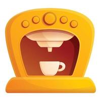 icône de machine à café rétro, style cartoon vecteur