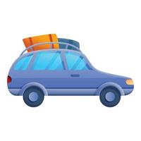 icône de voyage en véhicule, style cartoon vecteur