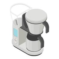 icône de machine à café numérique, style isométrique vecteur