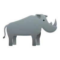 icône de rhinocéros safari, style cartoon vecteur