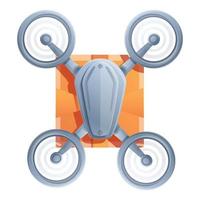 icône de livraison de drone de magasin, style cartoon vecteur