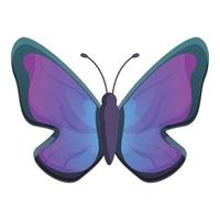 icône de papillon dégradé violet, style cartoon vecteur