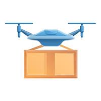 icône de livraison de drone de sécurité, style cartoon vecteur