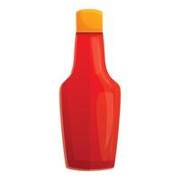 icône de bouteille de ketchup de tomate, style cartoon vecteur