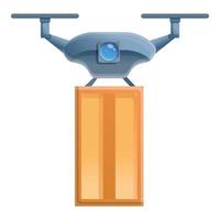 icône de service de livraison de drone, style cartoon vecteur