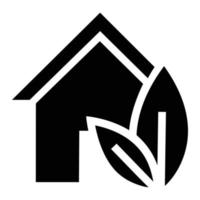 icône de maison écologique, style simple vecteur