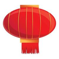 icône de lanterne chinoise de rue, style cartoon vecteur