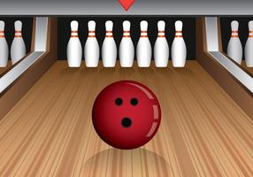 Bowling Lane Vector Illustration