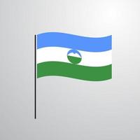 kabardino balkarie agitant le drapeau vecteur