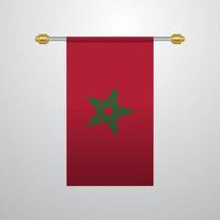 drapeau suspendu maroc vecteur