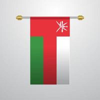 drapeau suspendu oman vecteur