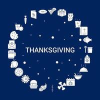 fond d'icône de thanksgiving créatif vecteur