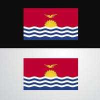 conception de bannière de drapeau kiribati vecteur
