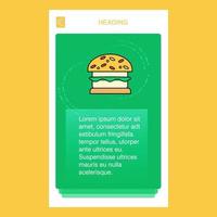 vecteur de conception de conception de bannière verticale mobile burger