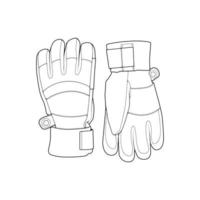 objet isolé de gant et icône d'hiver. ensemble d'icônes vectorielles gant et équipement pour stock . vecteur