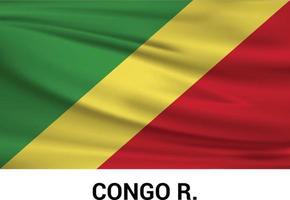 vecteur de conception du drapeau congo