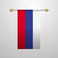 drapeau suspendu de la russie vecteur
