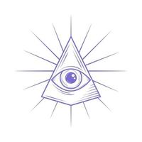 pyramide et oeil ésotérique vecteur