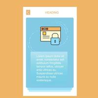 site web protégé conception de bannière verticale mobile vecteur de conception