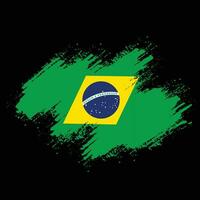splash nouveau brésil grunge texture drapeau vecteur