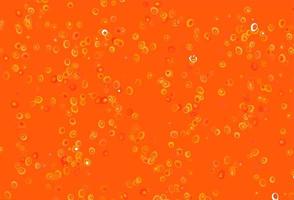 couverture vectorielle jaune clair et orange avec des taches. vecteur