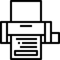 outil de papeterie d'impression d'imprimante - icône de contour vecteur