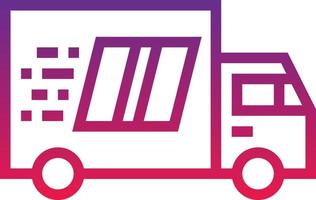 camion expédition rapide transport ecommerce - icône dégradé vecteur