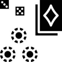 pari de puce de cartes de casino de jeu - icône solide vecteur